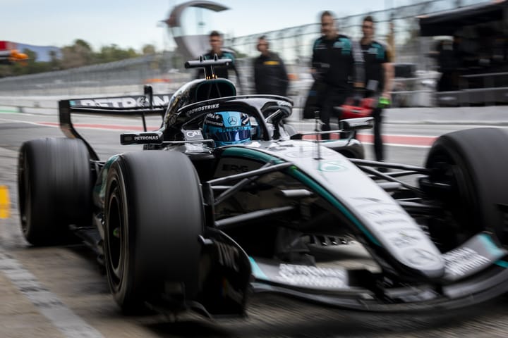Formula One - Mercedes-AMG PETRONAS F1 Team, Barcelona Testing 2026. George Russell